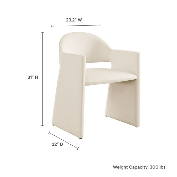 Modway Talia Performance Velvet Dining Armchair by Modway main image 0